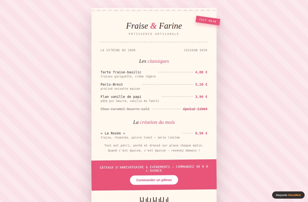 Maquette Fraise & Farine